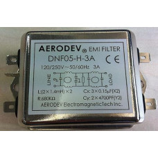 DNF05-H-3A 120-250 V AC 3A Gürültü giderici Aerodev EMI Filitre