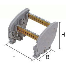 2K-10 88 x  80 x 85 mm  (7 x 12 mm Kesit ) 25 lik Kablo Kesitli 2 Kutuplu Dağıtıcı Ünitesi