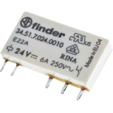 34.51.7.024.0010 6 A 24 V DC Finder Minyatür PCB Röle