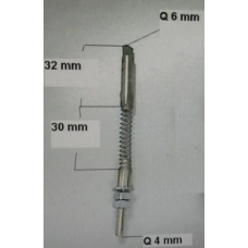 632304KB 6 x 32 x 30 mm M4 12-24 V Kavrama Buji kömürü