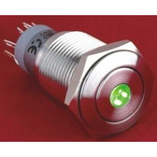 LAS2-GQF-11ZD 16 mm IP67 Metal Nokta LED'li Düz Kalıcı Buton