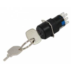 SY-22Y-21 16 mm OFF-ON 2NO/2NC Key Sw Plastik Anahtarlı Switch 