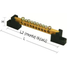 TB-10 124 x 100 x 22 mm (7 x 12 mm Kesit) Pano Topraklama Klemsi
